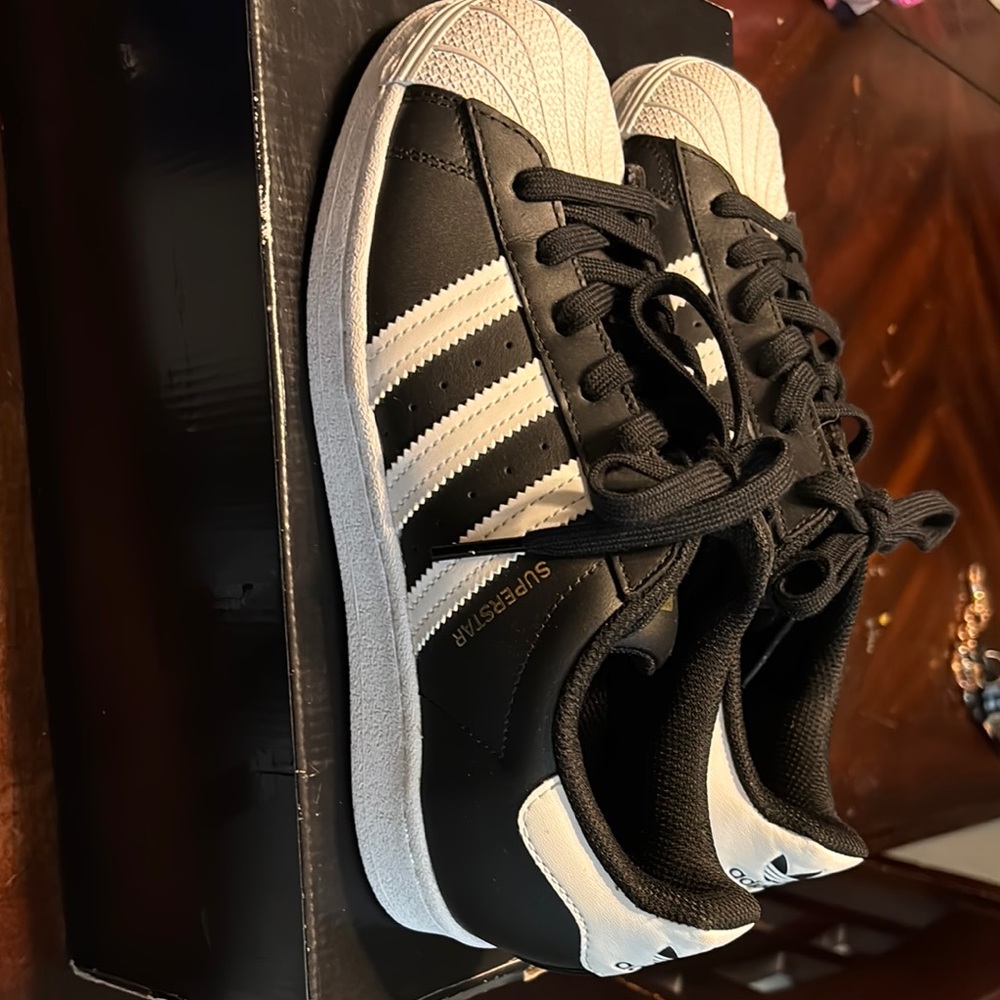Adidas Superstar Black and White Sneakers